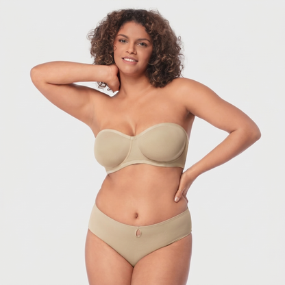 Leopard Unlined Strapless Minimizer Bra