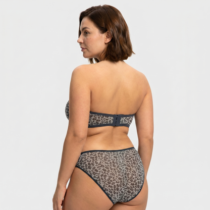 Leopard Unlined Strapless Minimizer Bra 2.0