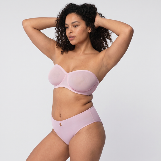 Leopard Unlined Strapless Minimizer Bra
