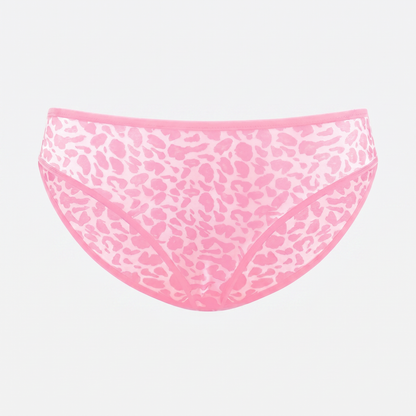 Leopard Wild High Stretch Briefs Soft Breathable Mesh Panty