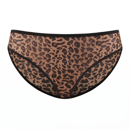 Leopard Wild High Stretch Briefs Soft Breathable Mesh Panty